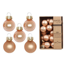 INGES CHRISTMAS DECOR Weihnachtskugel Golden Sesame 25 Stück, Goldbraun