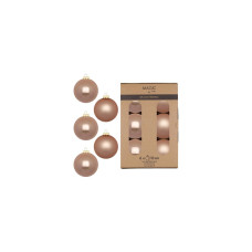 INGES CHRISTMAS DECOR Weihnachtskugel Golden Sesame 6 Stück, Goldbraun