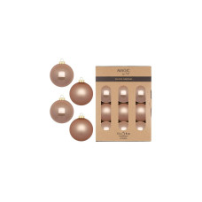 INGES CHRISTMAS DECOR Weihnachtskugel Golden Sesame 12 Stück, Goldbraun