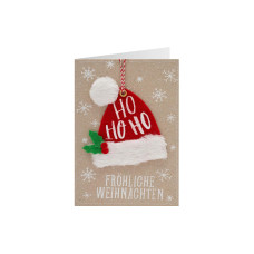 Sheepworld Weihnachtskarte Filz Mütze 11 x 16 cm Sheepworld Weihnachtskarte Filz Mütze 11 x 16 cm