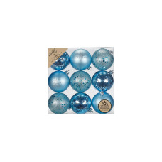 INGES CHRISTMAS DECOR Weihnachtskugel dekoriert, 6 cm Ozeanblau, 9 Stück INGES CHRISTMAS DECOR Weihnachtskugel dekoriert, 6 cm Ozeanblau, 9 Stück