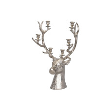 COCON Kerzenhalter Hirschkopf, Silber