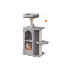 Feandrea Kratzbaum mit 2 Höhlen Hellgrau Feandrea Kratzbaum mit 2 Höhlen Hellgrau