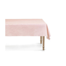 Partydeco Einweg-Tischdecke, 120 x 180 cm, Hellrosa, 1 Stück