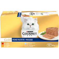 Purina Gourmet Nassfutter Gold Feine Pastete 4 x 85 g