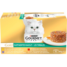 Purina Gourmet Nassfutter Gold Raffiniertes Ragout 4 x 85 g