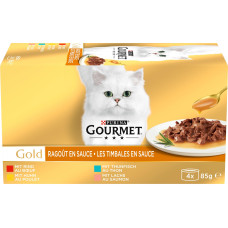 Purina Gourmet Nassfutter Gold Ragout Sauce 4 x 85 g