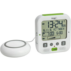 TFA Dostmann Funkwecker Boom Weiss