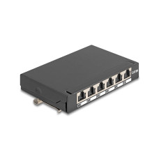 Delock Patchpanel 6-Port Desktop/DIN-Rail/Wand Delock Patchpanel 6-Port Desktop/DIN-Rail/Wand