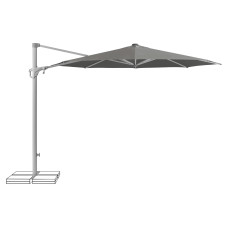 Suncomfort by Glatz Sonnenschirm Familyflex Steingrau, Ø 300 mm