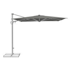 Suncomfort by Glatz Sonnenschirm Familyflex Steingrau, 250 x 250 mm