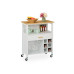 relaxdays Küchenwagen mit Weinregal 80 x 65 x 35 cm, Weiss