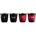 Bialetti Espresso Becher Stranger Things, Schwarz / Rot, 4 Tassen Bialetti Espresso Becher Stranger Things, Schwarz / Rot, 4 Tassen