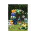 Partydeco Folienballon Pokal mit Fussball-Bällen, 33 x 33 cm, 4 Stück
