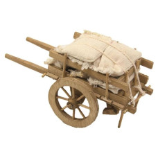 Botanic-Haus Krippenzubehör Marktwagen mit Stoffen