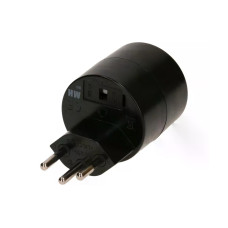 Max Hauri Reiseadapter Schuko – T12, Schwarz