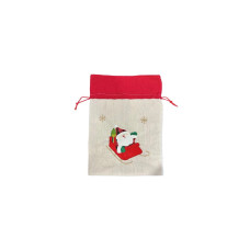 Dameco Jutesack Santa im Schlitten 25 x 35 cm