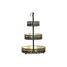 Dameco Etagere Forest mit 3 Ablagen 52 cm, Schwarz/Gold