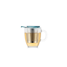 Bodum Teetasse Yo-Yo Set Transparent/ Ice Blue, 0.35 l