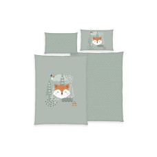 Herding Kinder Bettwäschegarnitur Nordic Forest, 65/100+160/210 cm
