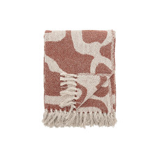 Bloomingville Decke Salobre 160 x 130 cm, Braun/Weiss