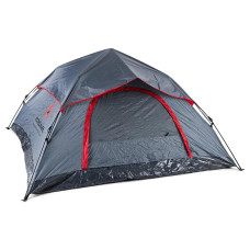 Atacama Wurfzelt Pop Up 3 Personen Dunkelgrau-Rot