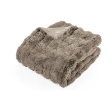 Tiseco Decke Bubble Rabbit Stripe 130 x 180 cm, Taupe