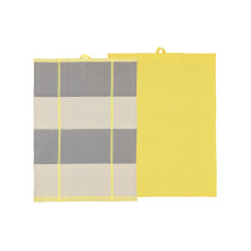 Södahl Geschirrtuch-Set Blocks, 50 x 70 cm, Yellow, 2 Stück