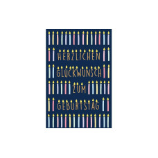 ABC Geburtstagskarte Bunte Brennende Kerzen B6 ABC Geburtstagskarte Bunte Brennende Kerzen B6