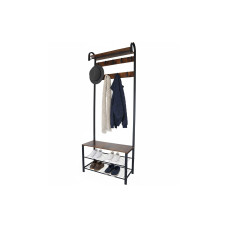 relaxdays Garderobenständer Dunkelbraun/Schwarz relaxdays Garderobenständer Dunkelbraun/Schwarz