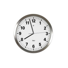 iROX Funk-Wanduhr Luna 5-2 Ø 298 mm Silber