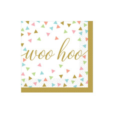 Amscan Cocktailservietten Confetti Fun 25 cm x 25 cm, 36 Stück