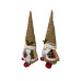 Dameco Weihnachtsfigur Wichtel 2 Stück, Braun/Weiss