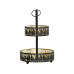 Dameco Etagere Forest mit 2 Ablagen 37 cm, Schwarz/Gold