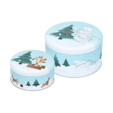 RBV Birkmann Guetzli-Dose Christmas Decoration 2-teilig, SØ12cm/MØ14cm RBV Birkmann Guetzli-Dose Christmas Decoration 2-teilig, SØ12cm/MØ14cm