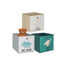 relaxdays Spielzeugbox Dino 3 Stück relaxdays Spielzeugbox Dino 3 Stück