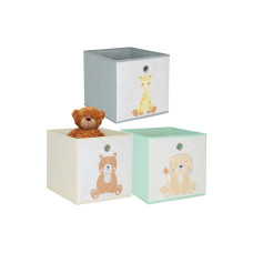 relaxdays Spielzeugbox Tiere 3 Stück relaxdays Spielzeugbox Tiere 3 Stück