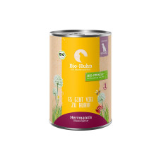 Herrmann's Nassfutter Bio Huhn mit Karotte und Reis 400 g Herrmann's Nassfutter Bio Huhn mit Karotte und Reis 400 g