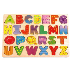 Spielba Holzspielwaren Steckspiel Grossbuchstaben