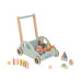 Spielba Holzspielwaren Lauflernhilfe Baby Walker Auto mit Bauklötze