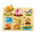 Spielba Holzspielwaren Steckspiel Wildtiere mit Griffli