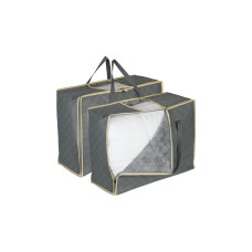 relaxdays Bettdeckenhülle 25 x 60 x 44 cm, 2 Stück