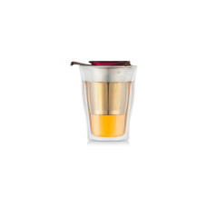 Bodum Copenhagen Set Doppelwandiges Glas 350 ml, Cranberry