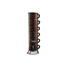 Bialetti Espressotasse Stranger Things, Schwarz / Rot, 6 Stück