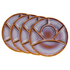 Kadastar Fondue-Teller Montagna Blau/Braun