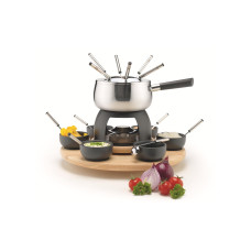 Mäser Fleischfondue-Set 23 Teile, Schwarz/Silber/Braun Mäser Fleischfondue-Set 23 Teile, Schwarz/Silber/Braun