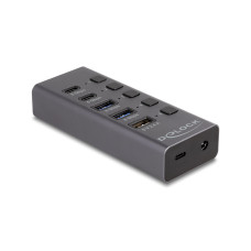 Delock USB-Hub USB 3.0 - 2x USB-C/ 2x USB-A / 1x USB-A Ladeport