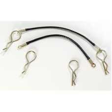 Absima Karosseriesplinte mit Seil, schwarz (80 mm)