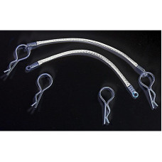 Absima Karosseriesplinte mit Seil, silber (80 mm)