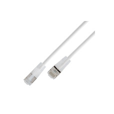 SLIM Slimpatchkabel RJ-45 - RJ-45, Cat 6A, U/FTP, 1.5 m, Weiss
